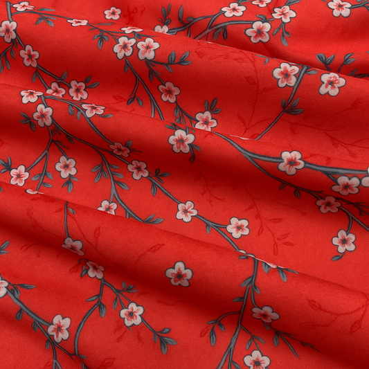 50% OFF Cotton Lawn 2 piece Suit Unstitched Suit