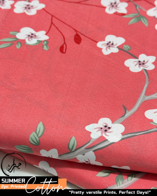 50% OFF Cotton Lawn 2 piece Suit Unstitched Suit