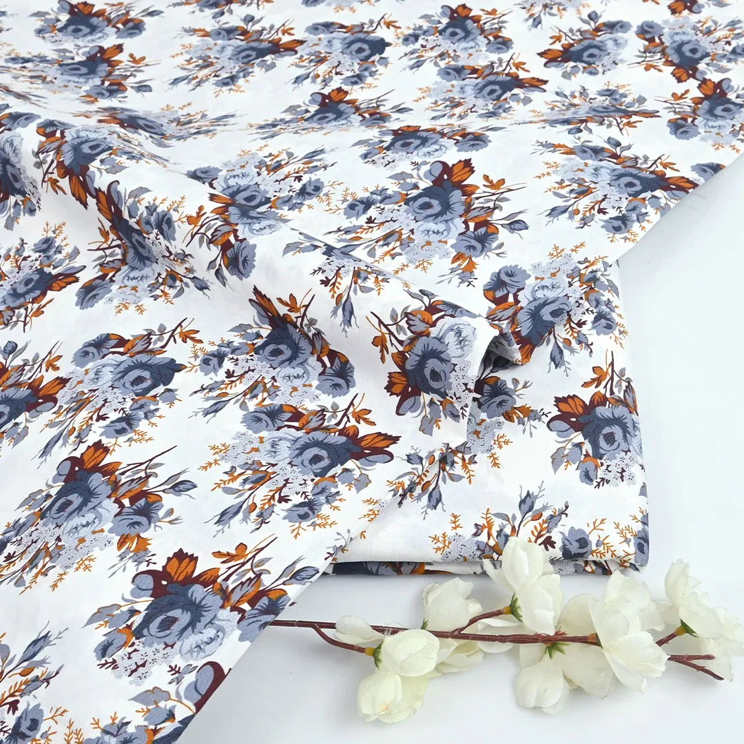 50% OFF Cotton Lawn 2 piece Suit Unstitched Suit