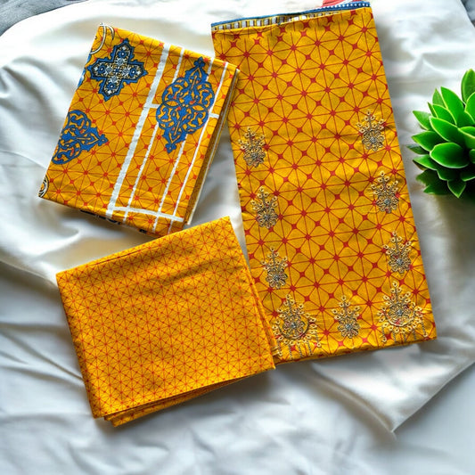 50% OFF Cotton Lawn 2 piece Suit Unstitched Suit