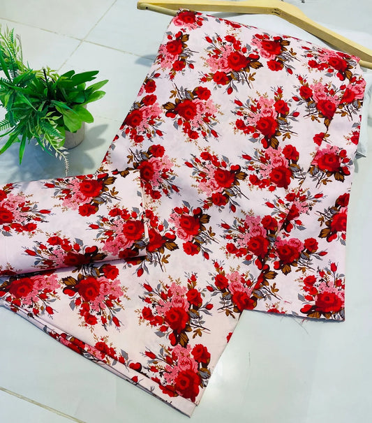 50% OFF Cotton Lawn 2 piece Suit Unstitched Suit