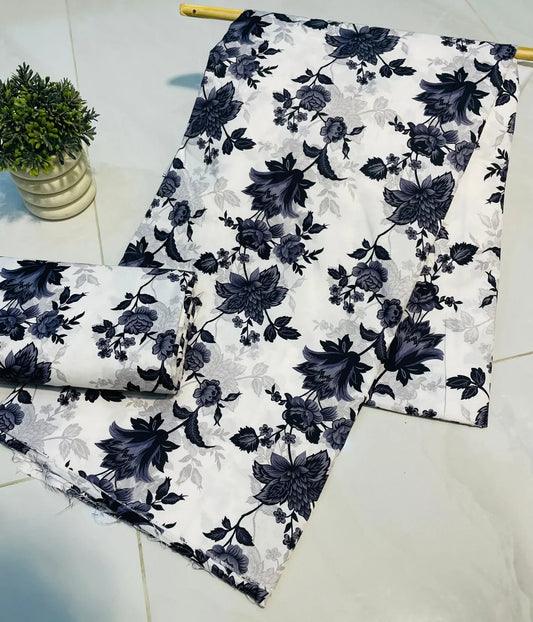 50% OFF Cotton Lawn 2 piece Suit Unstitched Suit