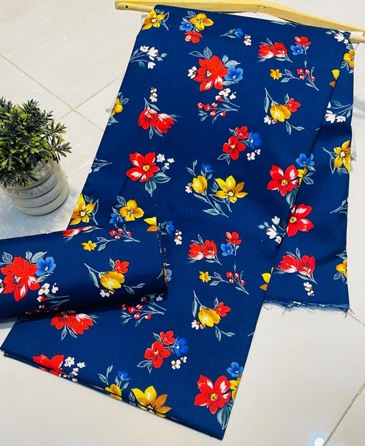 50% OFF Cotton Lawn 2 piece Suit Unstitched Suit