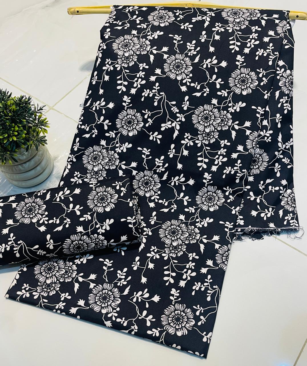 50% OFF Cotton Lawn 2 piece Suit Unstitched Suit