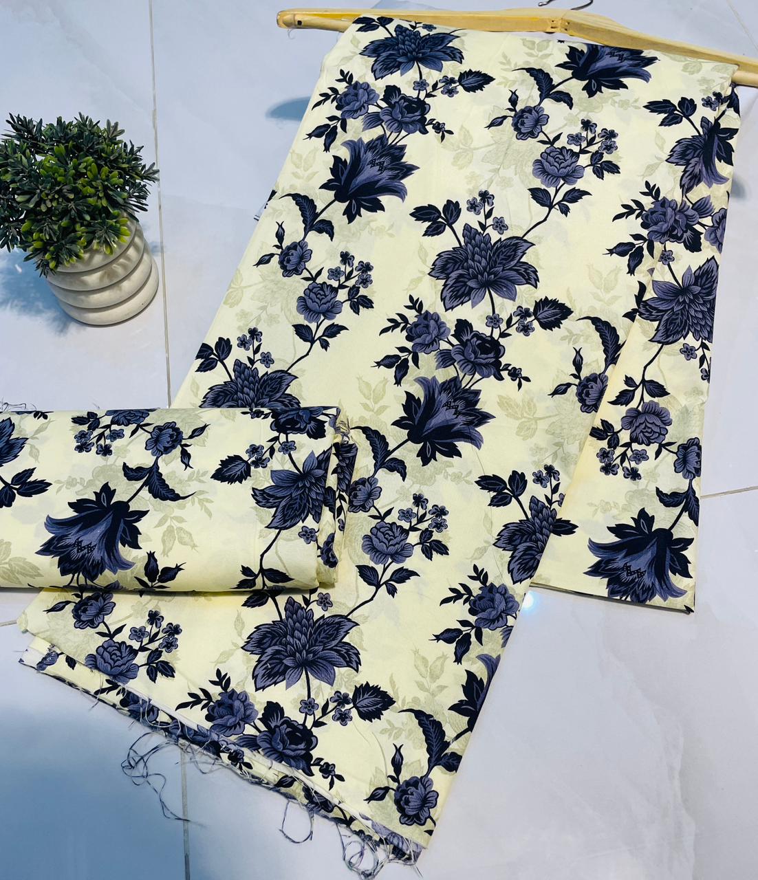 50% OFF Cotton Lawn 2 piece Suit Unstitched Suit