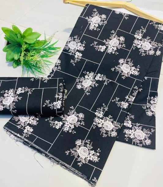 50% OFF Cotton Lawn 2 piece Suit Unstitched Suit