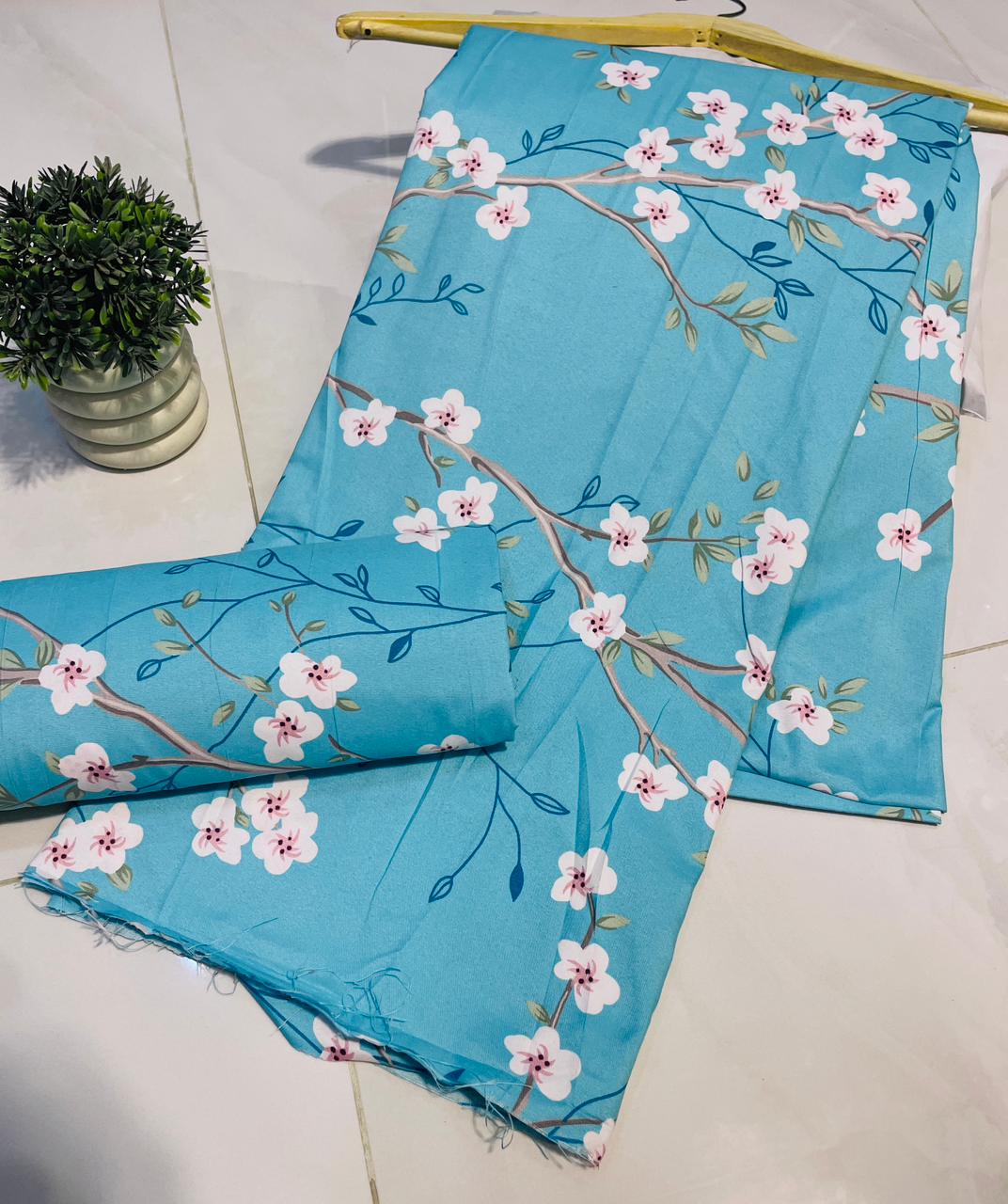 50% OFF Cotton Lawn 2 piece Suit Unstitched Suit