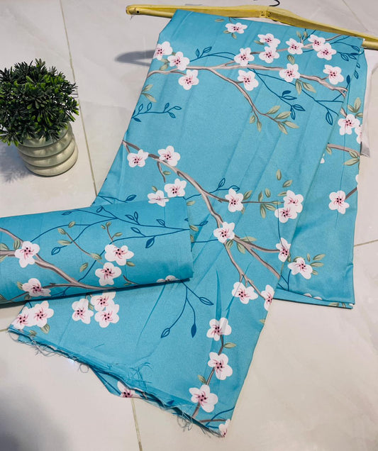 50% OFF Cotton Lawn 2 piece Suit Unstitched Suit